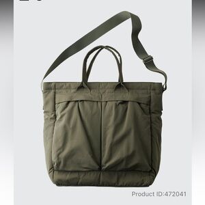 Uniqlo 2 way utility bag olive